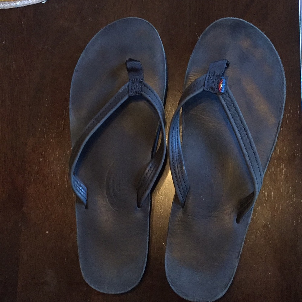 Black Rainbow Flip-Flops